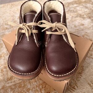 Almost New Brown Leather Ankle Boots by Duckfeet.